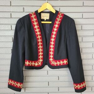 Black and red bolero jacket from Double D Ranch Wear Western boutique